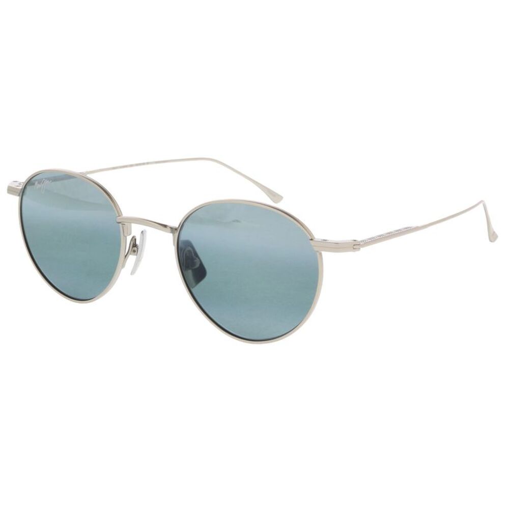 Maui Jim MJ0691S-001 Timeless Silver Round Titanium Sunglasses Grey Mirror